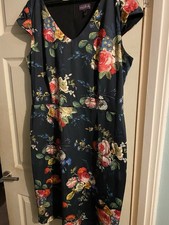 Sally Long Tall Floral Dress Size 22