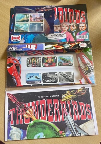 Royal mail stamps - royal, thunderbirds