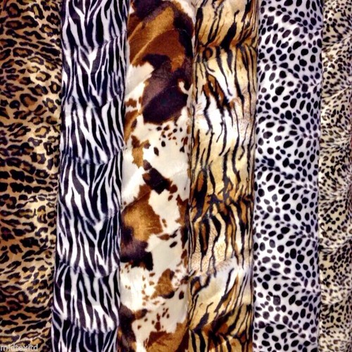 Animal print velboa faux - print,