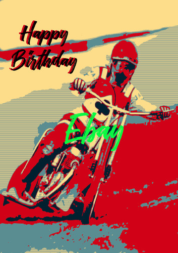 Speedway birthday card with - speedway,