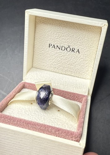 Pandora purple faceted murano - faceted,