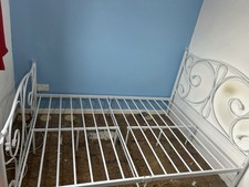 White Metal Double Bed Frame Pick Up ASAP Based In Swanley Collection Only