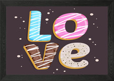 Sweets Love Type Framed Wall
