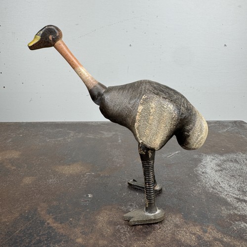Vtg schoenhut wood ostrich - wood,