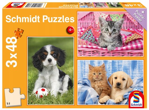 Schmidt spiele 3x48pc puzzles - spiele,