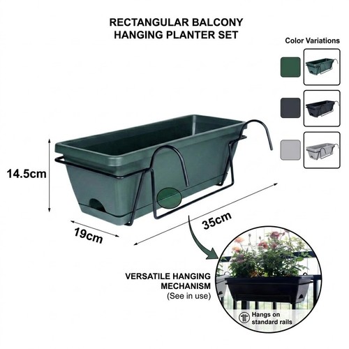 Balcony railing planter - railing,