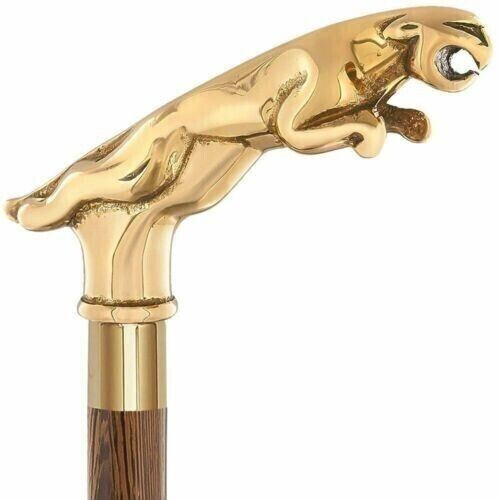 Antique brass jaguar - brass,