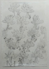 Lucy Orchard. Graphite On Paper. Study For Undergrowth 2005. Fairies & Elves