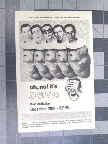 Vtg 1982 punk flyer - vtg, devo