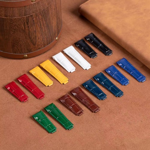 Curved genuine leather watch - curved,