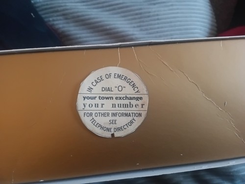 Bakelite phone dial centre - bakelite,