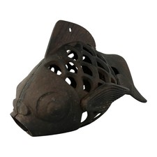 Vintage cast iron koi fish - iron,