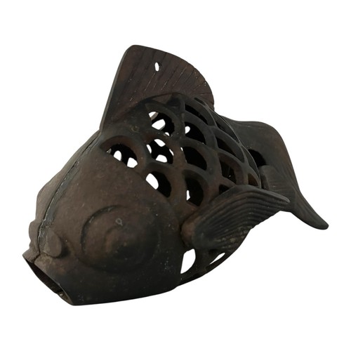 Vintage cast iron koi - cast,