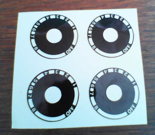Four 8ft dial stickers - , for
