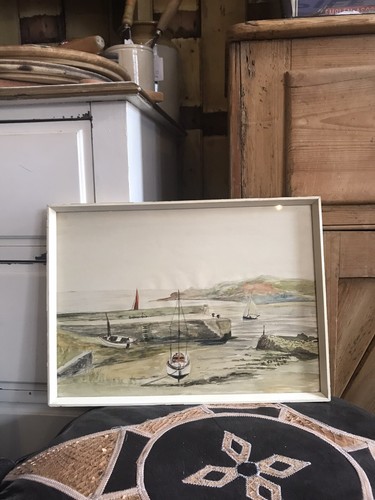 Vintage framed watercolour - vintage,