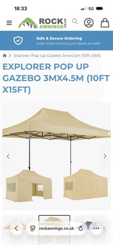 Rock awning explorer gazebo - rock,