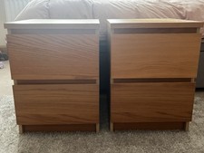 IKEA Malm Bedside Table Set 2 Drawers, 40x55cm, Oak Veneer. VGC COLLECTION TW10