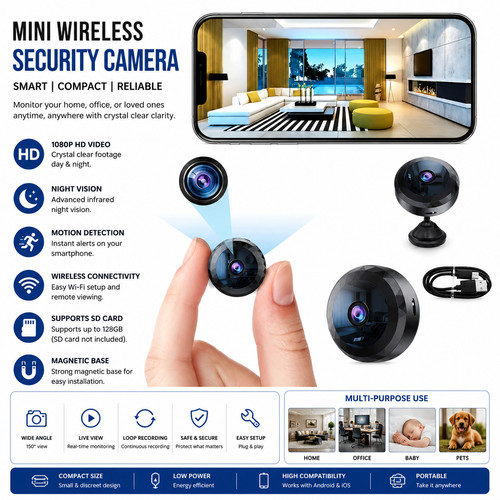 Mini wireless security camera - wireless,