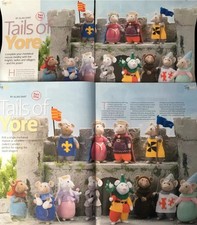 🧶KNITTING PATTERN Alan Dart Tails of Yore mediaeval mice knight 15cm COMPLETE