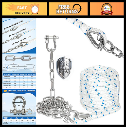 100 boat anchor - rope, with