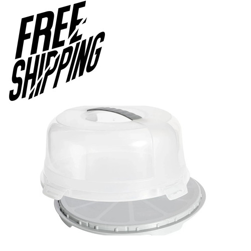 Plastic round cake carrier - plastic,