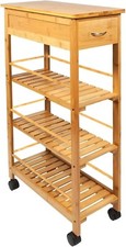 Tier kitchen bamboo cart - bamboo,