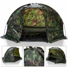 Carp Fishing Bivvy Day Tent Shelter 1 Man Fishing Camo Bivvy, Pegs DPM CAMO