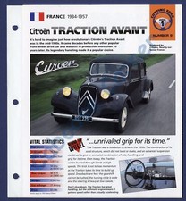 Citroen Traction Avant IMP Hot Cars Brochure Specs 1934-1957 Group 1, No 9