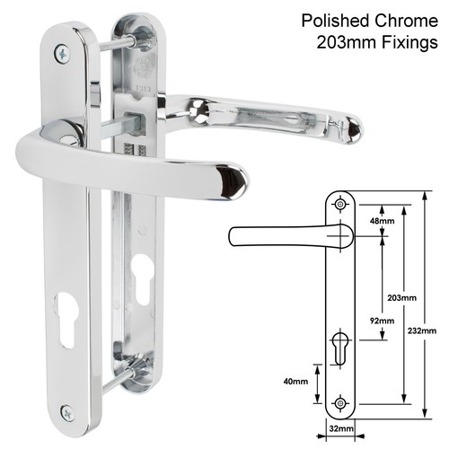 Upvc door handle - handle, pair