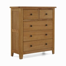 Oak 2 Over 3 Chest Drawers –