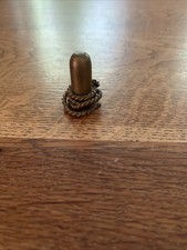 Antique Small Decorative Brass Bullet With Rope Design Deactivated