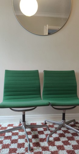 Two original green desk - two,