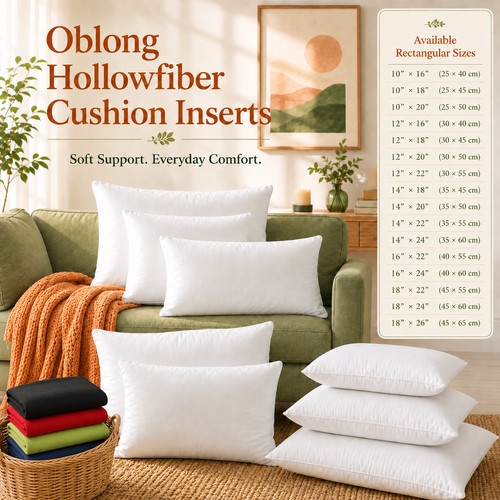 Oblong cushion inserts - oblong,