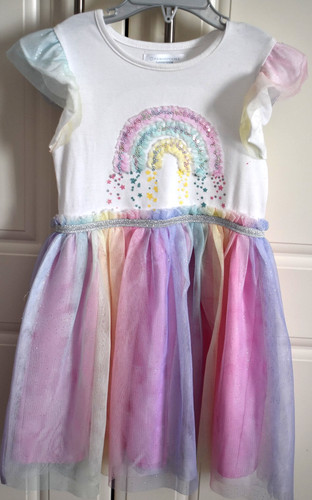 Primark white pink rainbow - &,