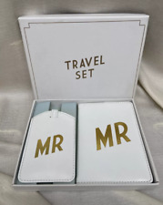 Paperchase Mr Travel Set Luggage Tag & Passport Holder Wedding Gift
