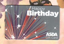 ASDA ( UK ) Happy Birthday ( 2009 ) Gift Card ( $0 )