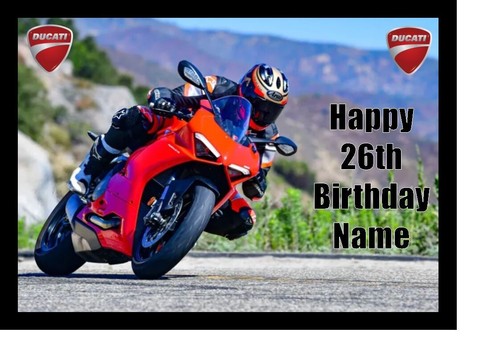 Ducati motorcycle edible cake - ducati,