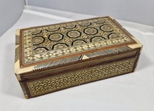 Vintage Egyptian Handmade Trinket Jewellery Box Inlaid Mother of Pearl