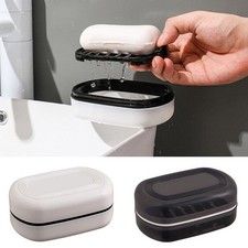 Multi-space Outdoor School Soap Box Dish Holder Black Bathroom Container