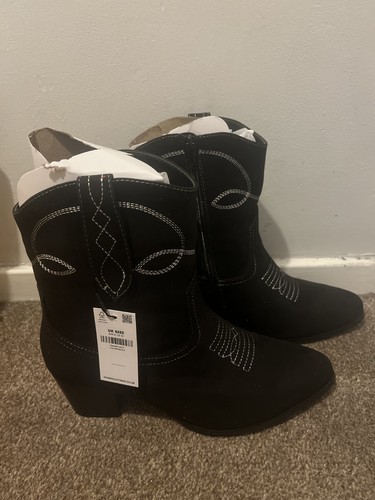 Black faux suede contrast - black,