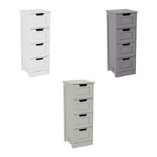 Bathroom 4 Drawer Bathroom Cabinet Storage Cupboard MDF Bathroom Furniture