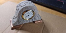 Wm Widdop Est.1883 Table Quartz Movement Clock Real Carved Stone UK