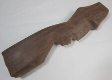 Dark Wood Carved Statuette Polynesian or South American Tiki Style Minimal