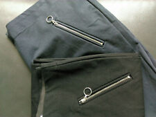 EX M&S Slim Leg Stretch 'Treggings' Pull On Ankle Grazer Trouser With Zip Detail