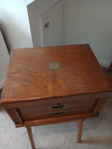 Antique oak canteen - antique,