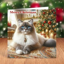 Ragdoll Cat Christmas Card