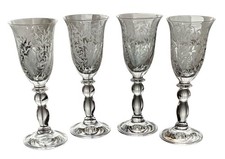 Set four etched crystal - of,
