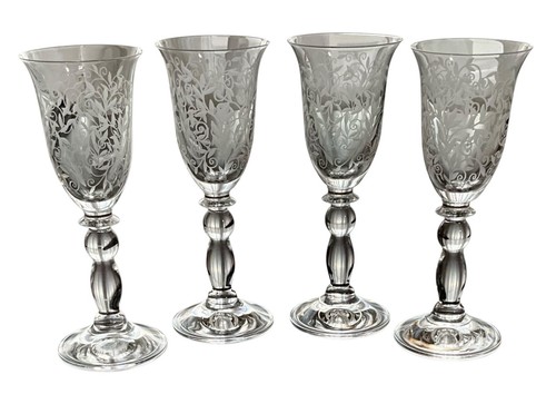 Set four etched crystal - of,