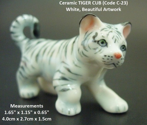 Miniature ceramic tiger cub - miniature,
