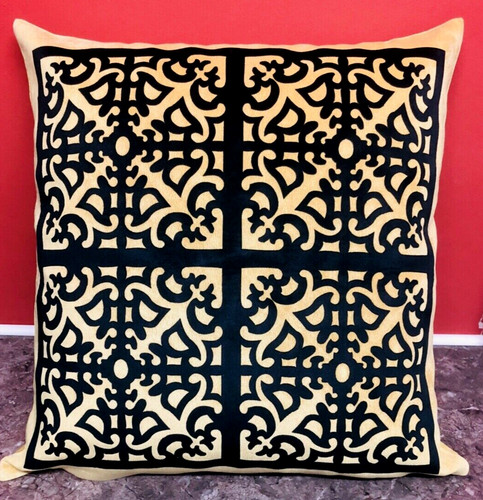Yellow black geometric - yellow, &